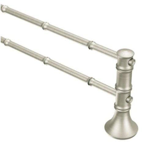 Moen YB9522BN Bamboo 24-Inch Double Towel Bar, Brushed Nickel