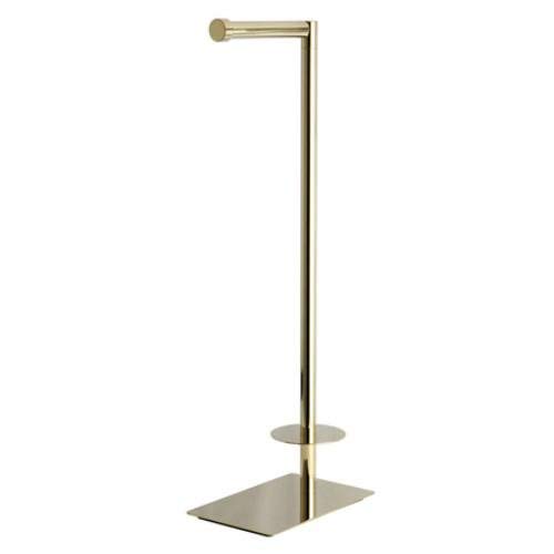 Modern Freestanding Toilet Paper Stand in Polished Brass Finish