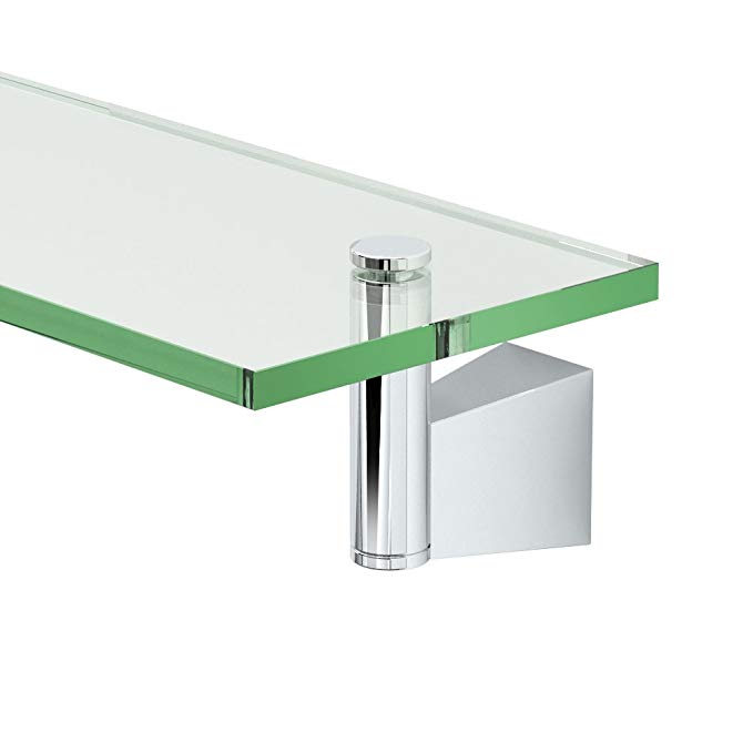 Gatco 4716 Bleu Glass Shelf, Chrome