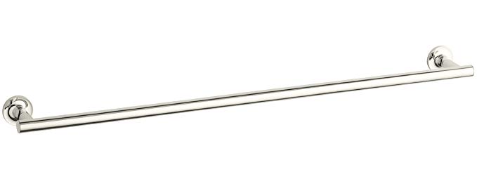 Kohler K-14437-SN Purist 30-Inch Towel Bar, Vibrant Polished Nickel