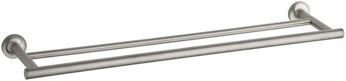 Kohler K-14375-BN Purist Double Towel Bar, Vibrant Brushed Nickel