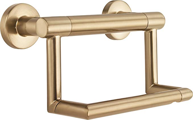 Delta Faucet 41550-CZ Contemporary Tissue Holder/Assist Bar, Champagne Bronze