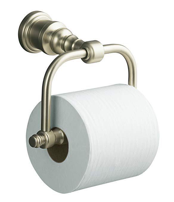 KOHLER K-6828-BN IV Georges Brass Horizontal Toilet Tissue Holder, Vibrant Brushed Nickel