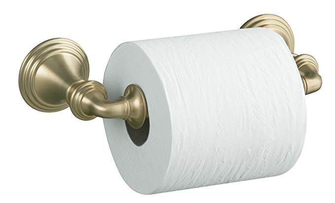 KOHLER K-10554-BV Devonshire Toilet Tissue Holder, Double Post, Vibrant Brushed Bronze