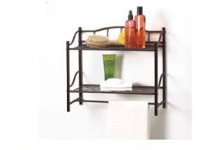 Creative Bath 20063-ORB 2 Shelf Wall Organizer with Towel Bar - Oil Rubbed Bronze