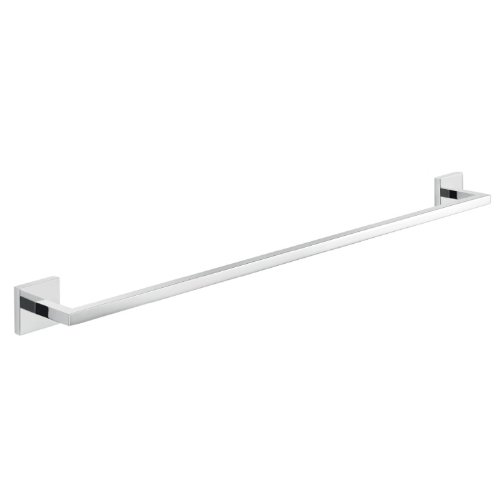 Gedy Elba Contemporary Wall Mounted Rectangular Towel Bar, Chrome, 25