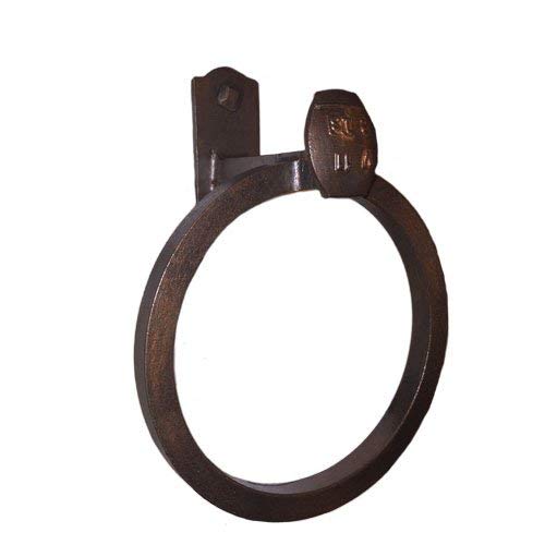 Cobre Railroad Spike Wrought Iron Towel Ring Blackened Bronze Finish