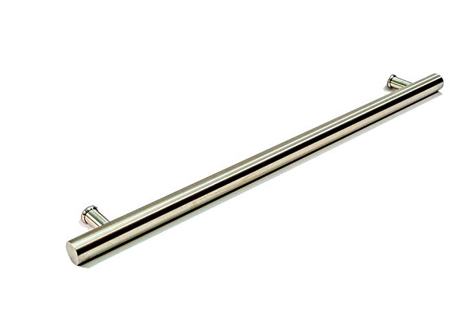 Modern Contemporary 36 inches Round Bar Shape Ladder Stainless-Steel Door Handle Pull Shower Glass Barn Entry Exterior Interior Gate Entrance Sliding Towel Bar Cabinet Satin Nickel Brushed Finish