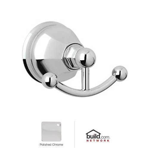 Country Bath Wall Mounted Double Robe Hook Finish: Polished Chrome