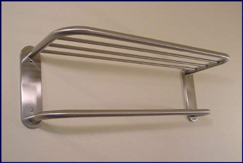 Hotel Towel Rack Shelf in Satin Nickel 18