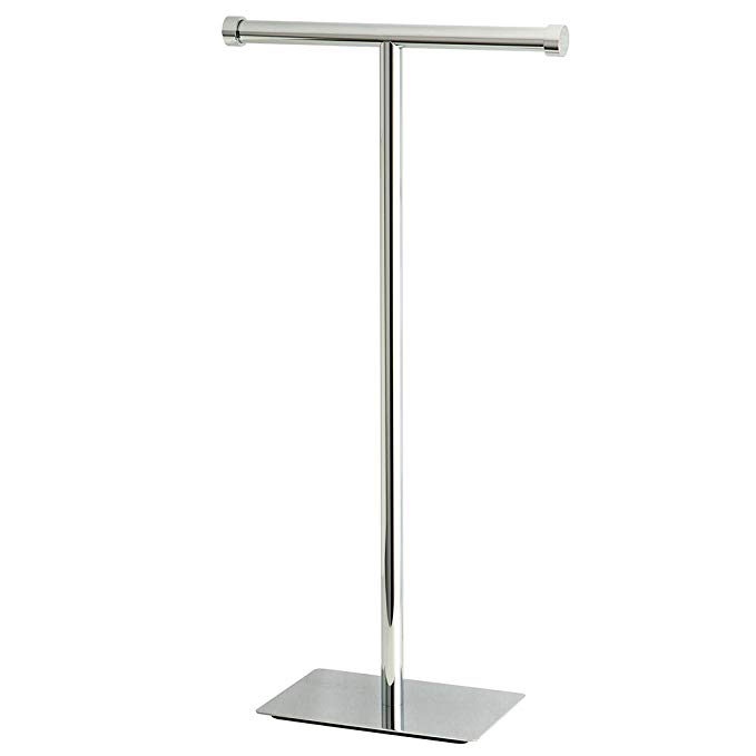 Kingston Brass Claremont Freestanding Toilet Paper Holder, Polished Chrome