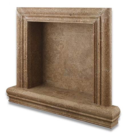 Noce Travertine Hand-Made Honed Shampoo Niche / Shelf - SMALL