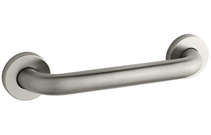 KOHLER K-14560-BN Contemporary 12-Inch Grab Bar, Vibrant Brushed Nickel