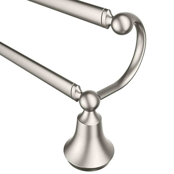 Moen YB5222BN Wynford Double Towel Bar, Brushed Nickel