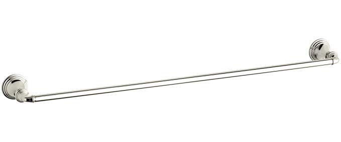 KOHLER K-10552-SN Devonshire 30-Inch Single Towel Bar, Vibrant Polished Nickel