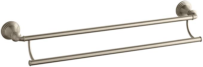 KOHLER K-10553-BV Devonshire 24-Inch Double Towel Bar, Vibrant Brushed Bronze