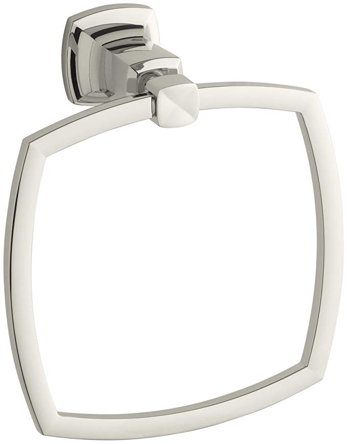 KOHLER K-16254-SN Margaux Towel Ring, Vibrant Polished Nickel