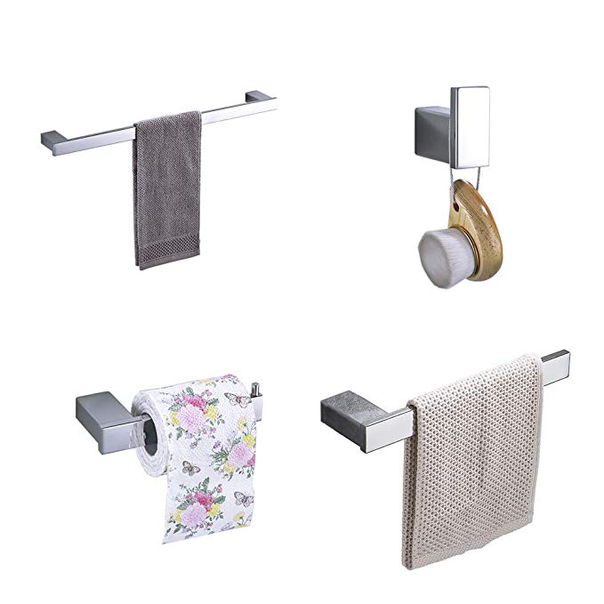 Hiendure 4-Piece Bathroom Accessory Set with 23