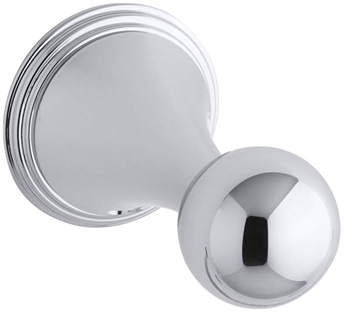 KOHLER K-364-CP Finial Traditional Robe Hook, Polished Chrome