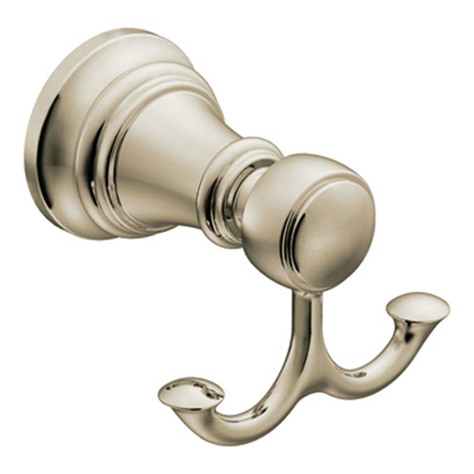 Moen YB8403NL Weymouth Double Robe Hook, Nickel