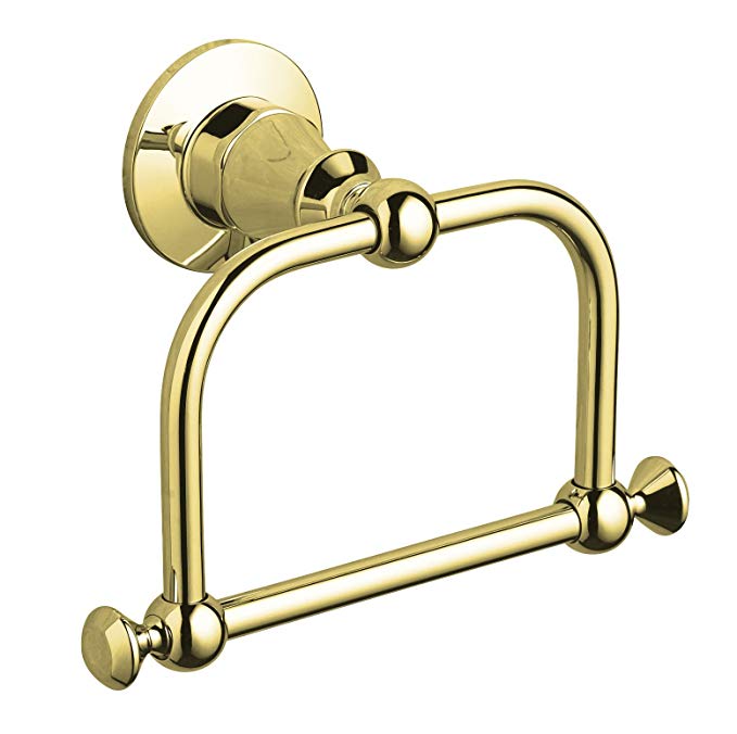 KOHLER K-208-PB Antique Towel Ring, Vibrant Polished Brass