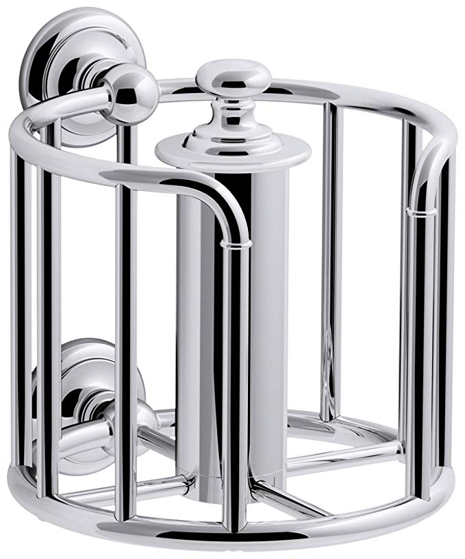 KOHLER K-72576-CP Artifacts Toilet tissue carriage, Polished Chrome