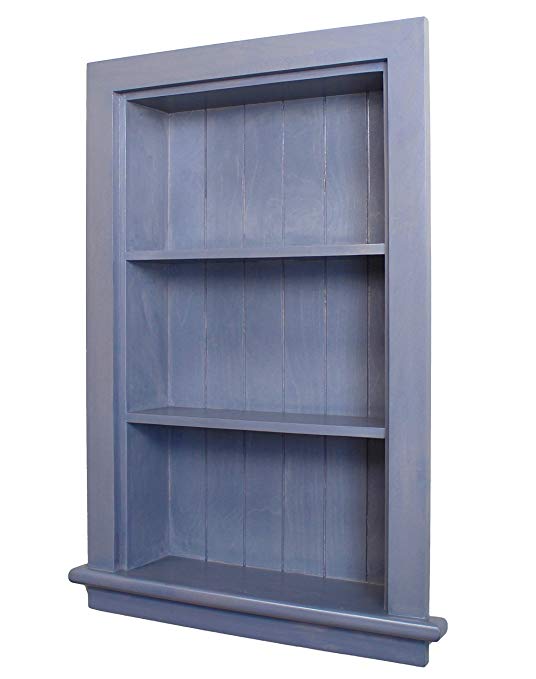 14x24 Gray Recessed Wall Niche by Fox Hollow Furnishings - (Also Available in White, Dark Brown, and Unfinished)