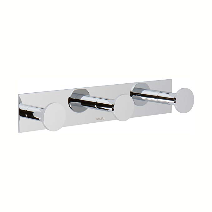 Ginger 2810T/PC Surface Triple Robe Bath Towel Hook, Polished Chrome