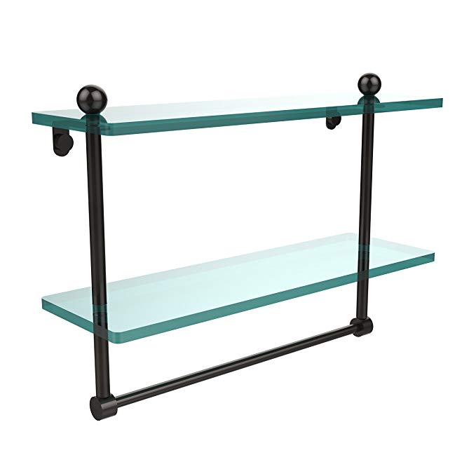 Allied Brass PR-2/16TB-ORB 16-Inch by 5-Inch Double Glass Shelf