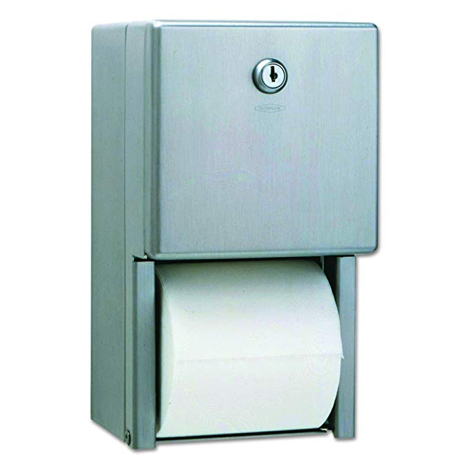 Bobrick B-2888 Classic Series Surface-Mounted Multi-Roll Toilet Tissue Dispenser, Satin