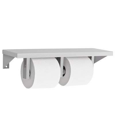 AJ&W Co. AJW U815 Dual Toilet Tissue Dispenser With Mounted Shelf - Non-Controlled