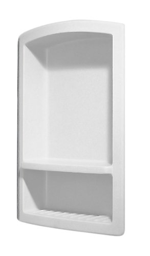 Swanstone RS-2215-010 Recessed Shampoo Shelf, White Finish