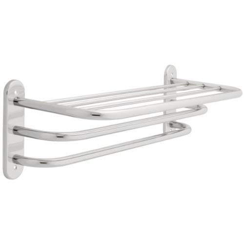 Franklin Brass 2783PC, Bath Hardware Accessory, 24-Inch Towel Shelf with Two Bars