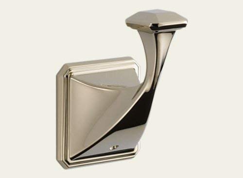 Brizo 693530 Single Hook Robe Hook from the Virage Collection, Brilliance Polished Nickel