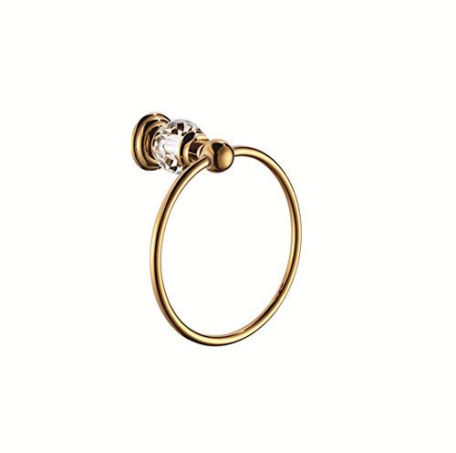 TACCY Bathroom Towel Ring in Brass Construction with Polished Gold Finish #QL18