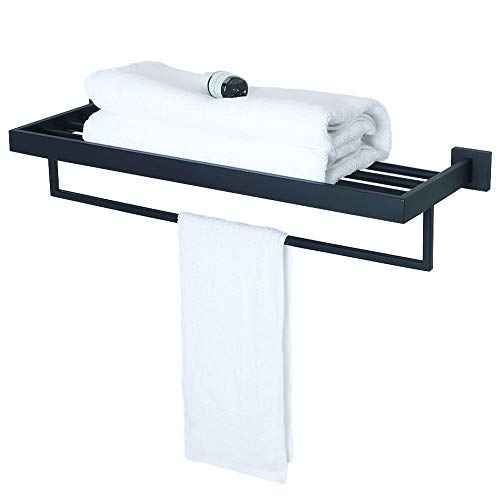 Alise GA7215B Bathroom Towel Rack/Rail Holder Towel Shelf Hanger Wall Mount,SUS 304 Stainless Steel Matte Black