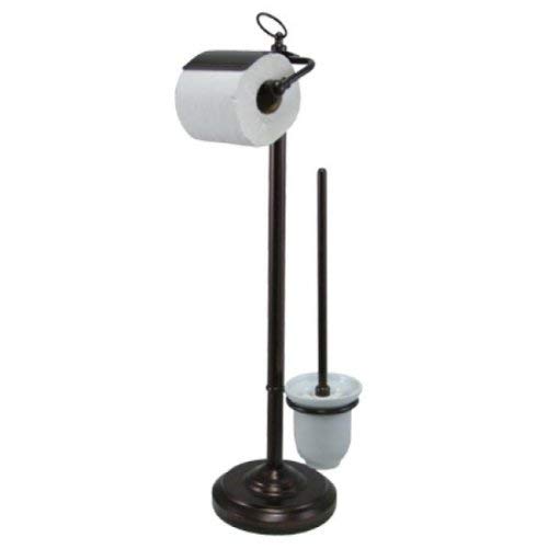 Kingston Brass CC2015 Pedestal Toilet Paper Holder with Toilet Brush Holder, Oil Rubbed Bronze