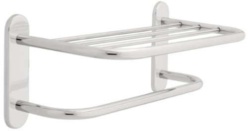 Franklin Brass 2787PC, Bath Hardware Accessory, 18-Inch Towel Shelf with One Bar Concealed Mounting