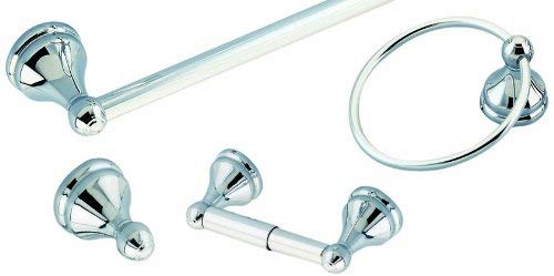 Design House 535070 Allante 4-Piece Bathroom Kit, Polished Chrome Finish