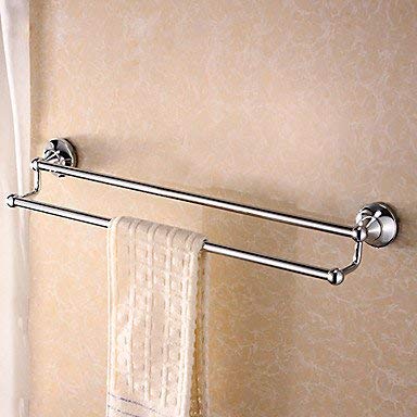 Silver Brass 26.5 inch Double Towel Bar