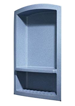 Swan RS02215.042 4.3125-in L x 15-in W x 22-in H Solid Surface Shower Shelf, Gray Granite