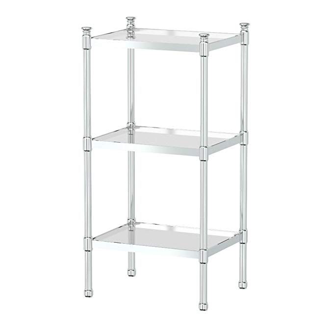 Gatco 1351 3-Tier Rectangle Taboret in Chrome