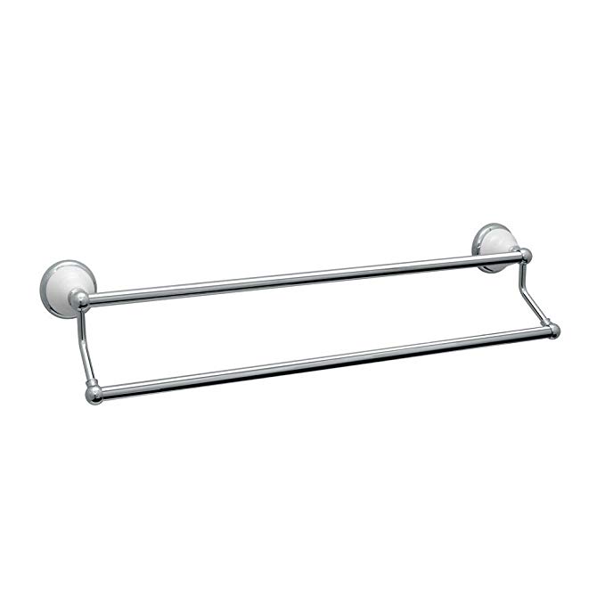 Gatco 5286 24-Inch Franciscan Double Towel Bar, Chrome