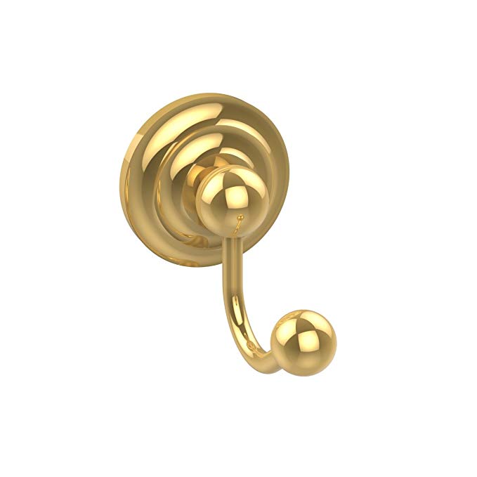 PQN-H1-UNL Prestige Que New Collection Robe Hook, Unlacquered Brass