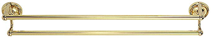 Elizabethan Classics ECDTBPB 24-Inch Double Towel Bar, Polished Brass