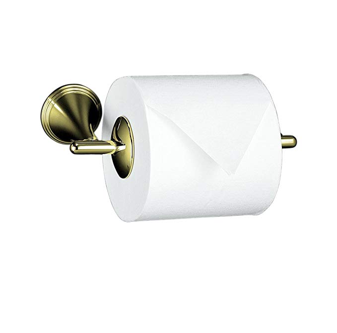 KOHLER K-361-AF Finial Traditional Toilet Tissue Holder, Vibrant French Gold