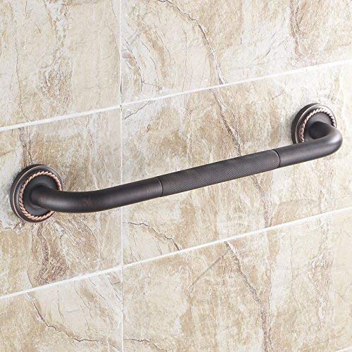 GIMILI 19-Inch Bathroom Towel Bar Rack Wall Mounted Shower Handle Oil Rubber Bronze