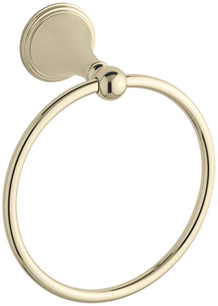 KOHLER K-363-AF Finial Traditional Towel Ring, Vibrant French Gold