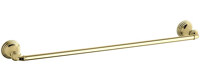 KOHLER K-10551-PB Devonshire 24-Inch Towel Bar, Vibrant Polished Brass