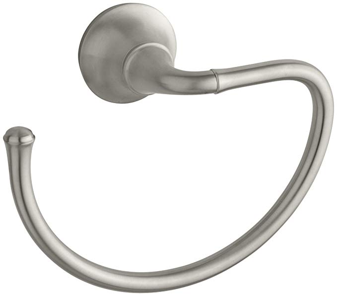 KOHLER K-11277-BN Forte traditional Towel Ring, Vibrant Brushed Nickel